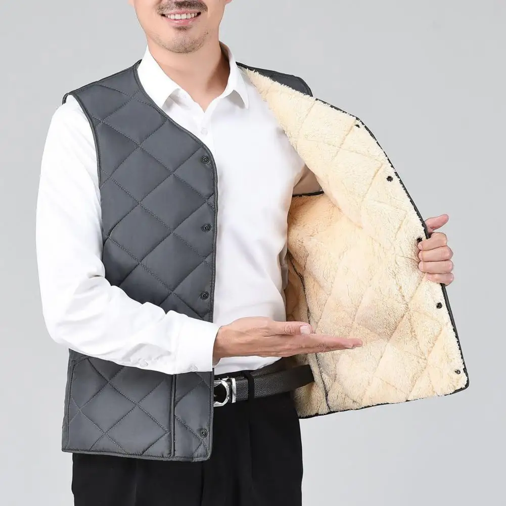 Men Autumn Winter Down Padding Vest With Pocket Button Closure Cold-proof Sleeveless Jacket Vest
Men Autumn Winter Down Padding Vest With Pocket Button Closure Cold-proof Sleeveless Jacket Vest
