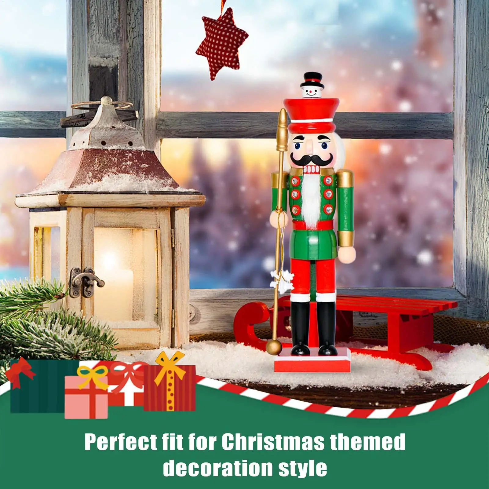 Щелкунчик Рождественский декор 14-дюймовый деревянный Щелкунчик Солдат Традиционные предметы коллекционирования Рождественский стол Центральная часть для книжной полки
Щелкунчик Рождественский декор 14-дюймовый деревянный Щелкунчик Солдат Традиционные предметы коллекционирования Рождественский стол Центральная часть для книжной полки