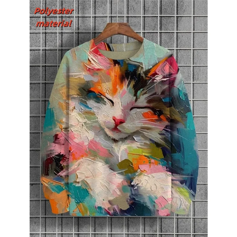 3D Printed Funny Cats Graphic O-Neck Sweatshirt Fashion Animal Flower Leaf Pattern Long Sleeved Tops Loose Casual Unisex Clothes 
3D Printed Funny Cats Graphic O-Neck Sweatshirt Fashion Animal Flower Leaf Pattern Long Sleeved Tops Loose Casual Unisex Clothes