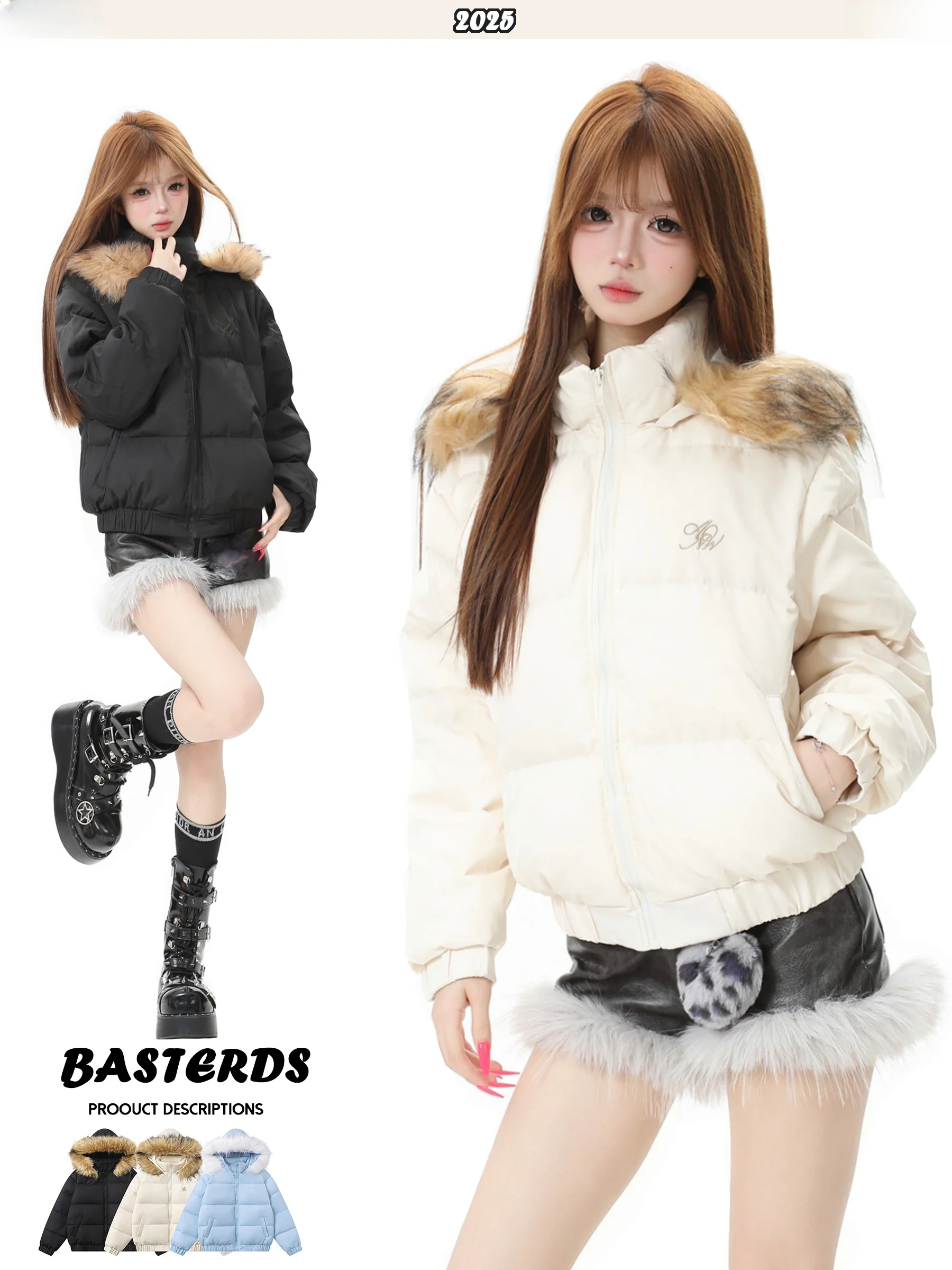 Basterds American Sle ort Thiened Du down Jaet Women's Winter Coat with Hood And Fur Collar Couples Outerwear
Basterds American Sle ort Thiened Du down Jaet Women's Winter Coat with Hood And Fur Collar Couples Outerwear
