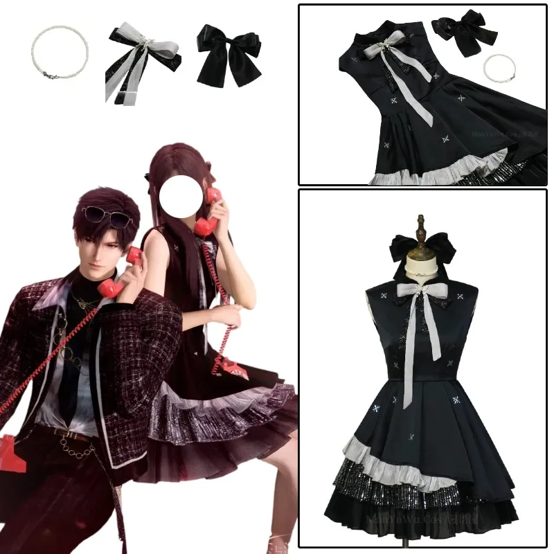 Game Love and Deepspace Player Woman Cosplay Costume Black Dress Evening Gown Anime Role Play Sylus Rafayel Xavier Zayne Caleb
Game Love and Deepspace Player Woman Cosplay Costume Black Dress Evening Gown Anime Role Play Sylus Rafayel Xavier Zayne Caleb