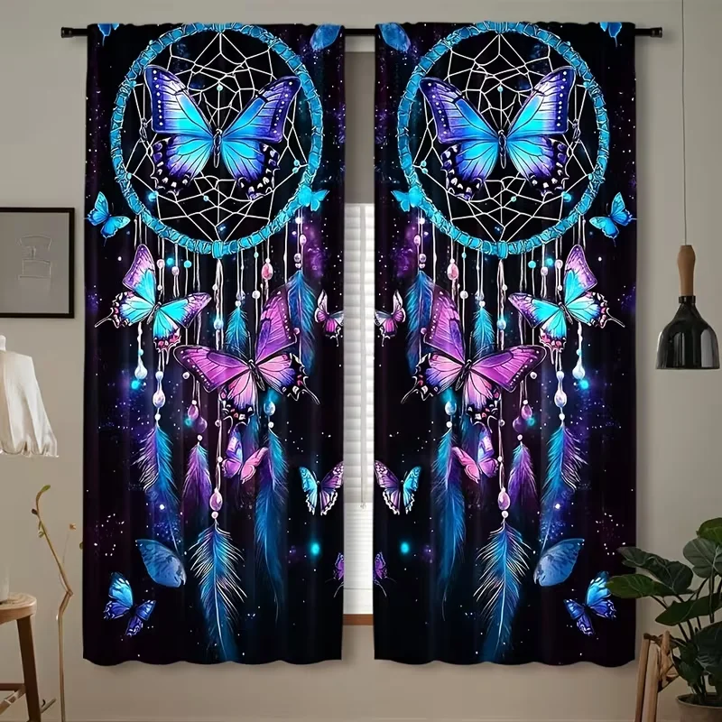 2Pcs Curtain Colorful Bohemian-Style Dreamcatcher Window Drapes for Bedroom Living Room Decoration Window Treatment.
2Pcs Curtain Colorful Bohemian-Style Dreamcatcher Window Drapes for Bedroom Living Room Decoration Window Treatment.