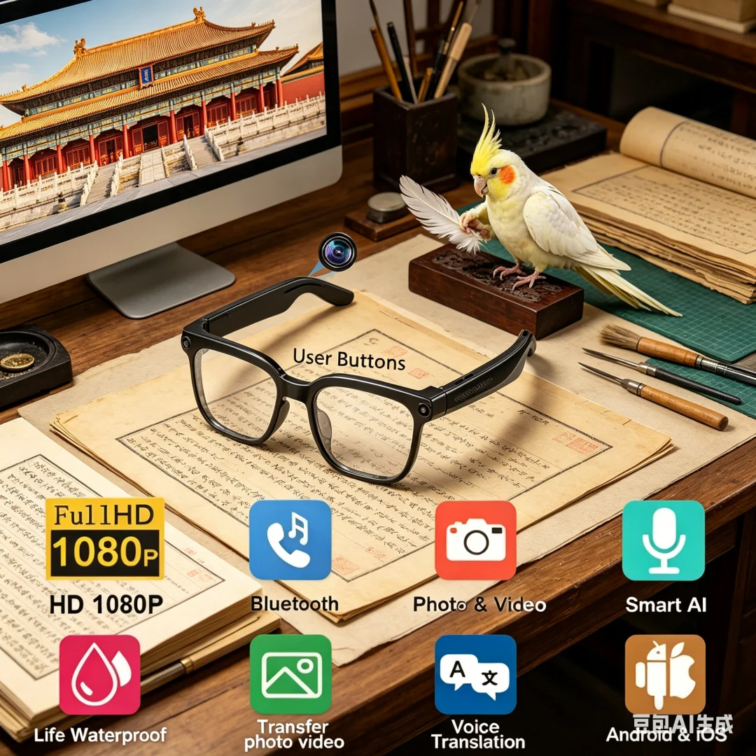 Resplendent AI Smart Glasses 8K HD Photochromic Multifunction Bluetooth Calling Voice Assistant Music Player Translate Camera
Resplendent AI Smart Glasses 8K HD Photochromic Multifunction Bluetooth Calling Voice Assistant Music Player Translate Camera