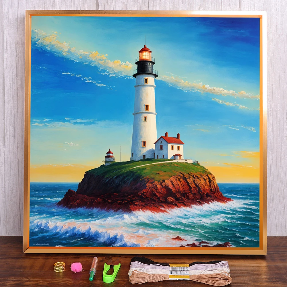 Landscape Lighthouse Printed Cross Stitch Full Kit DIY Embroidery Handiwork Handmade Painting Knitting Gift Design Home Decor
Landscape Lighthouse Printed Cross Stitch Full Kit DIY Embroidery Handiwork Handmade Painting Knitting Gift Design Home Decor