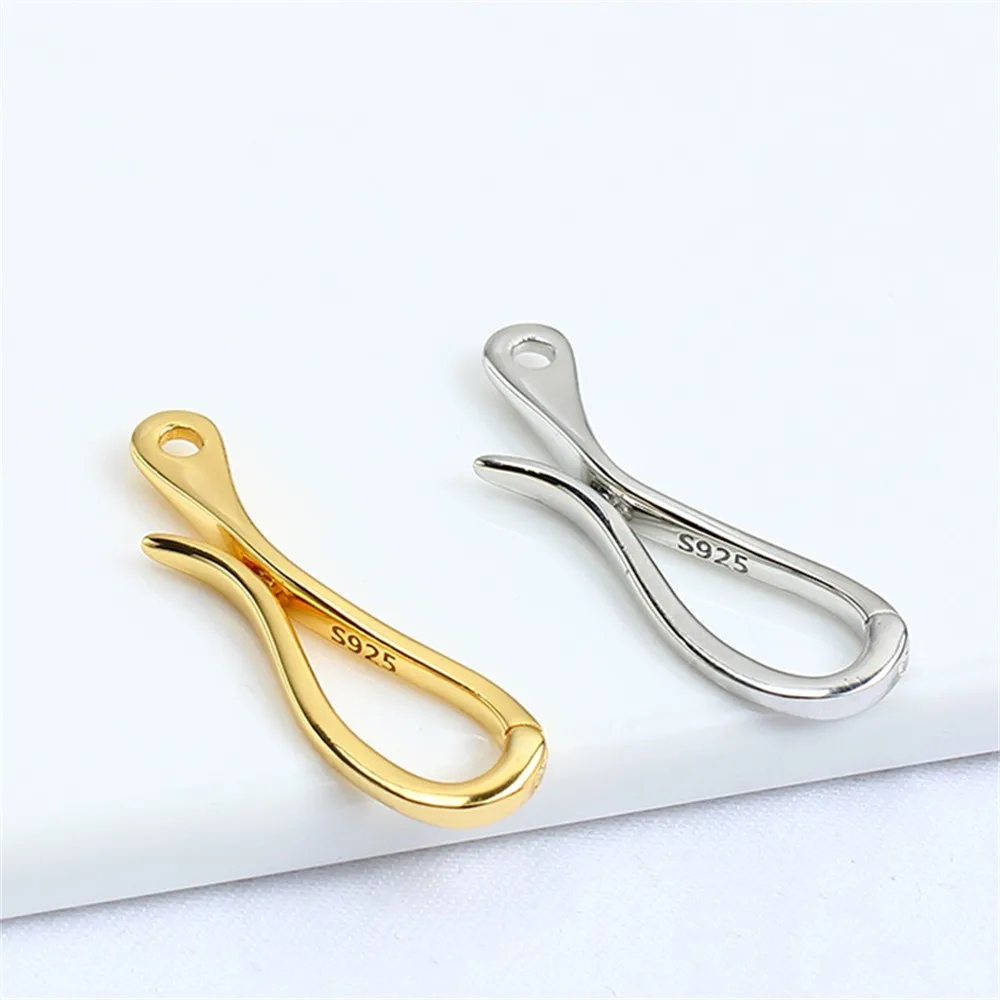 S925 Sterling Silver Jewelry Clasp for DIY Necklace Bracelet Jewelry Findings Connector Hook 925 Silver Clasps Crafting Supplies
S925 Sterling Silver Jewelry Clasp for DIY Necklace Bracelet Jewelry Findings Connector Hook 925 Silver Clasps Crafting Supplies