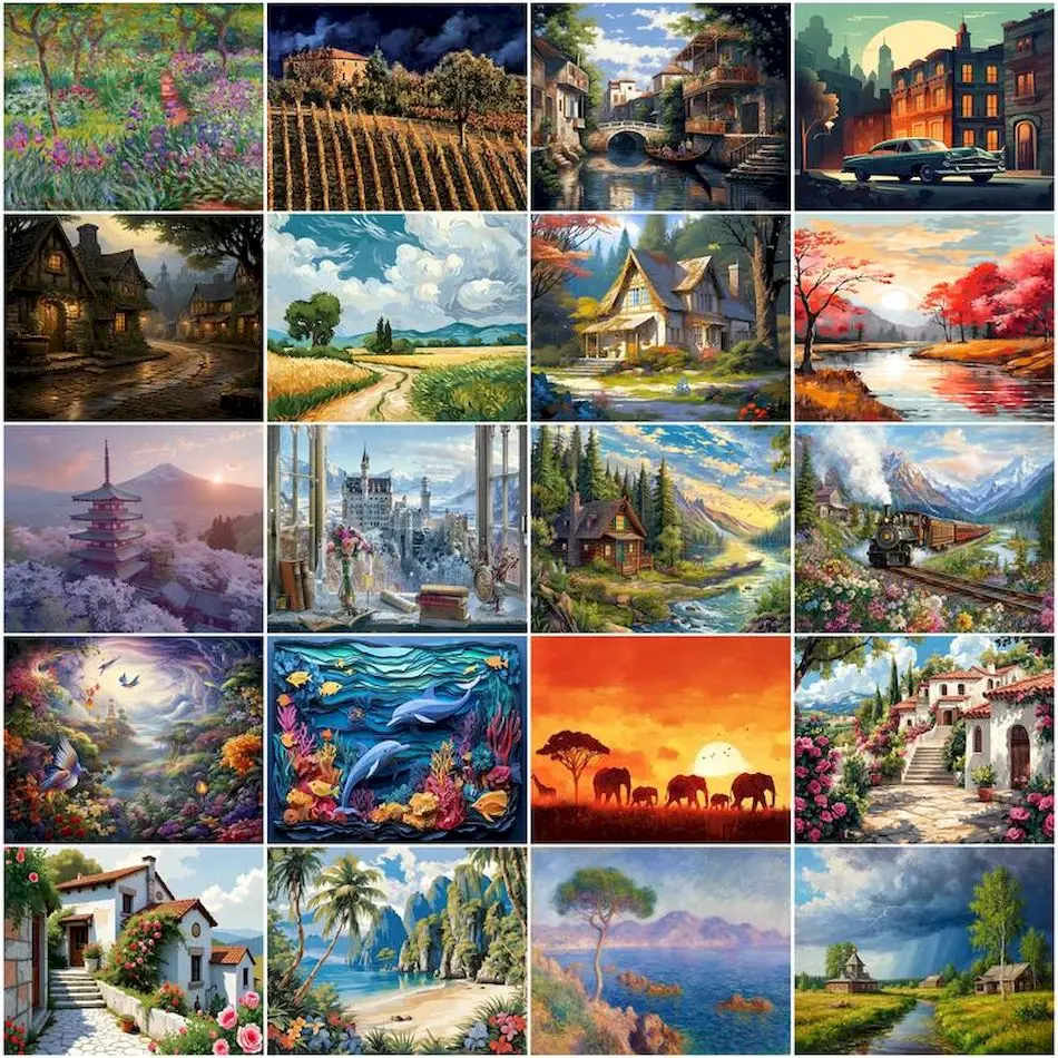 GATYZTORY Painting By Numbers Landscape Picture Paint Handpainted Oil Painting On Canvas Decorative Artwork hobby Acrylic Paints
GATYZTORY Painting By Numbers Landscape Picture Paint Handpainted Oil Painting On Canvas Decorative Artwork hobby Acrylic Paints