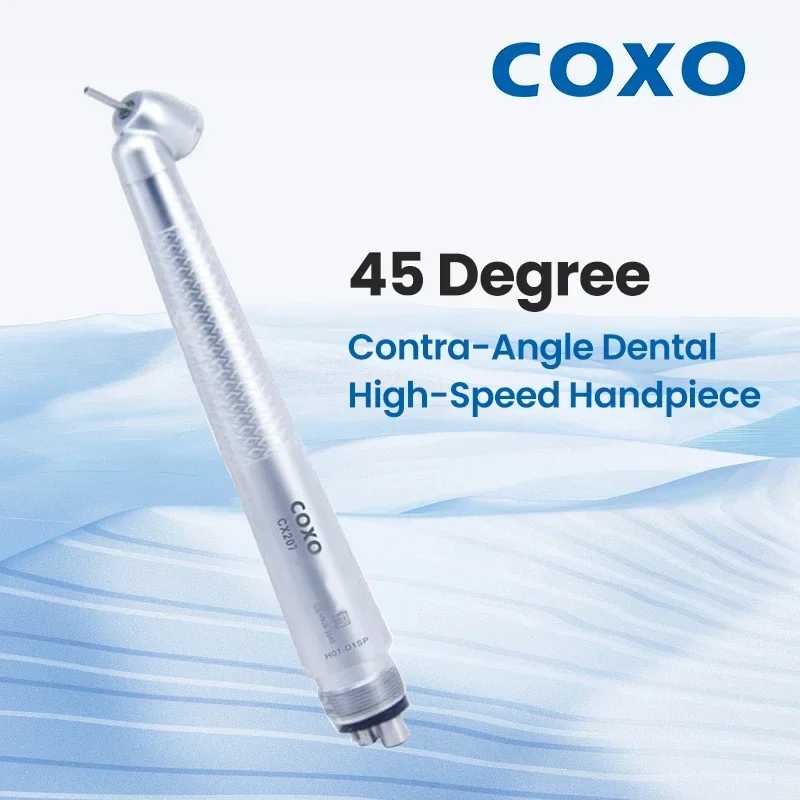 COXO Cx207 45-градусный угловой стоматологический наконечник с воздушным приводом, турбина с водяным охлаждением и импортным подшипником для чистки зубов
COXO Cx207 45-градусный угловой стоматологический наконечник с воздушным приводом, турбина с водяным охлаждением и импортным подшипником для чистки зубов