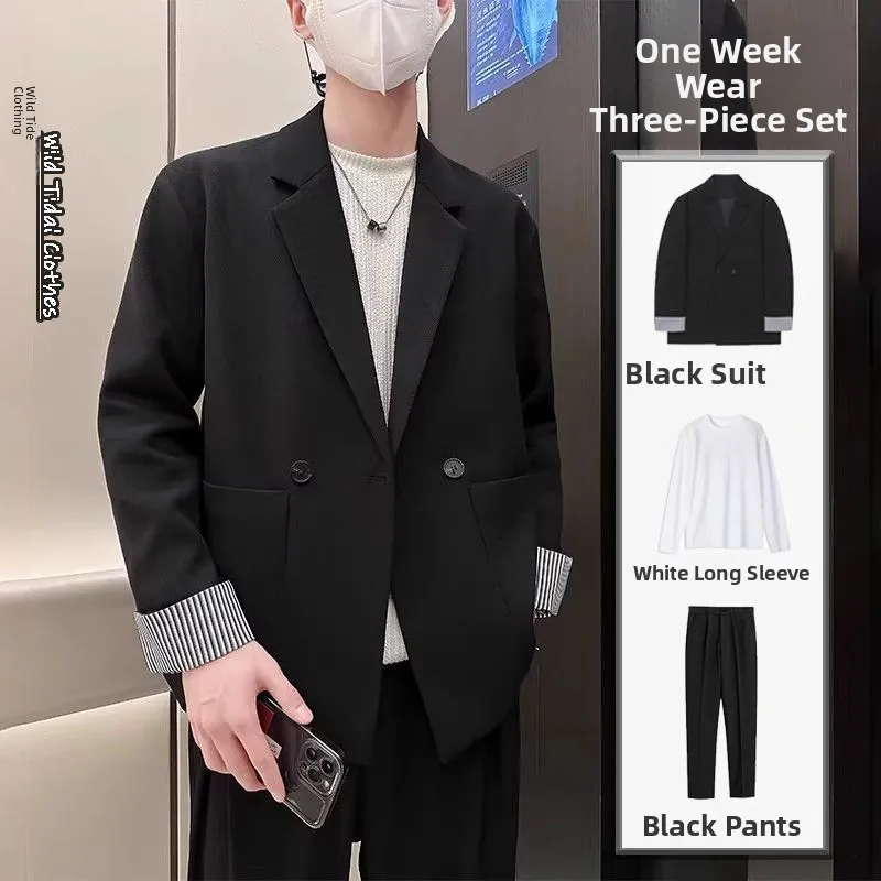 Spring Autumn Men's Faionable Pure Color Loose Fit Suit Casual Versatile Lightweight Mature Sle Single Button Coat
Spring Autumn Men's Faionable Pure Color Loose Fit Suit Casual Versatile Lightweight Mature Sle Single Button Coat