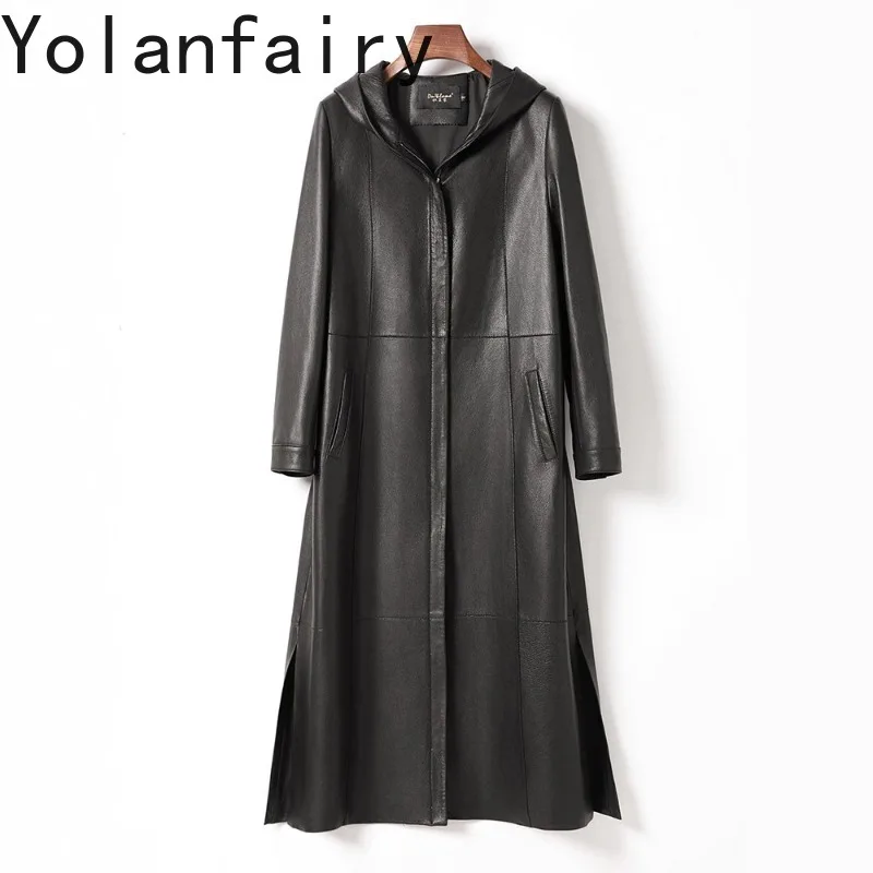 YOLANFAIRY High Quality Real Sheepskin Trench Coat Woman Clothing 2026 Hooded Genuine Leather Jacket Women Slim-fit Long Coats
YOLANFAIRY High Quality Real Sheepskin Trench Coat Woman Clothing 2026 Hooded Genuine Leather Jacket Women Slim-fit Long Coats