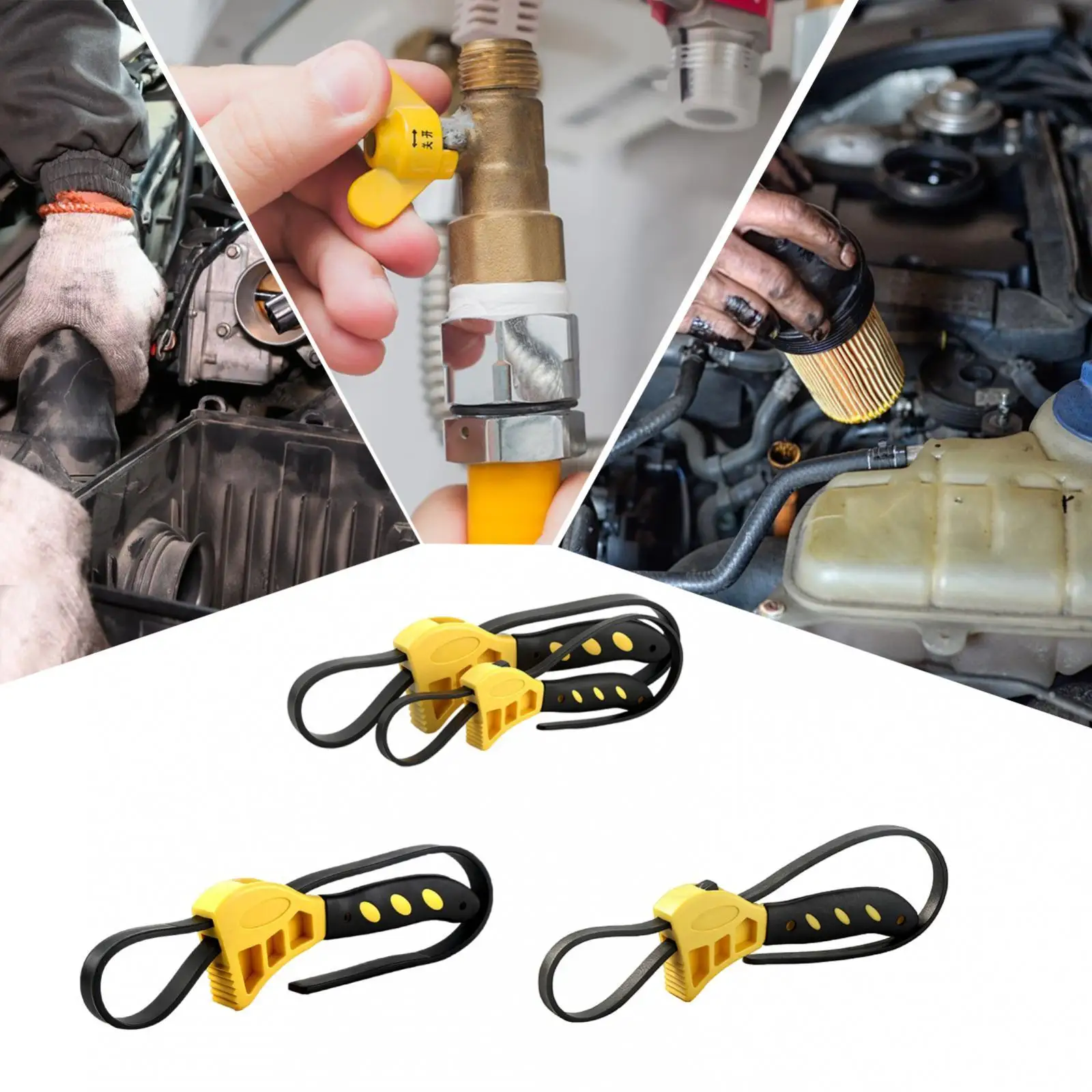 Strap Wrench Oil Filtering Spanner Easy to Carry Compact Plumbing Tool Multifunctional for Mechanics Plumbers DIY Bottles Car
Strap Wrench Oil Filtering Spanner Easy to Carry Compact Plumbing Tool Multifunctional for Mechanics Plumbers DIY Bottles Car