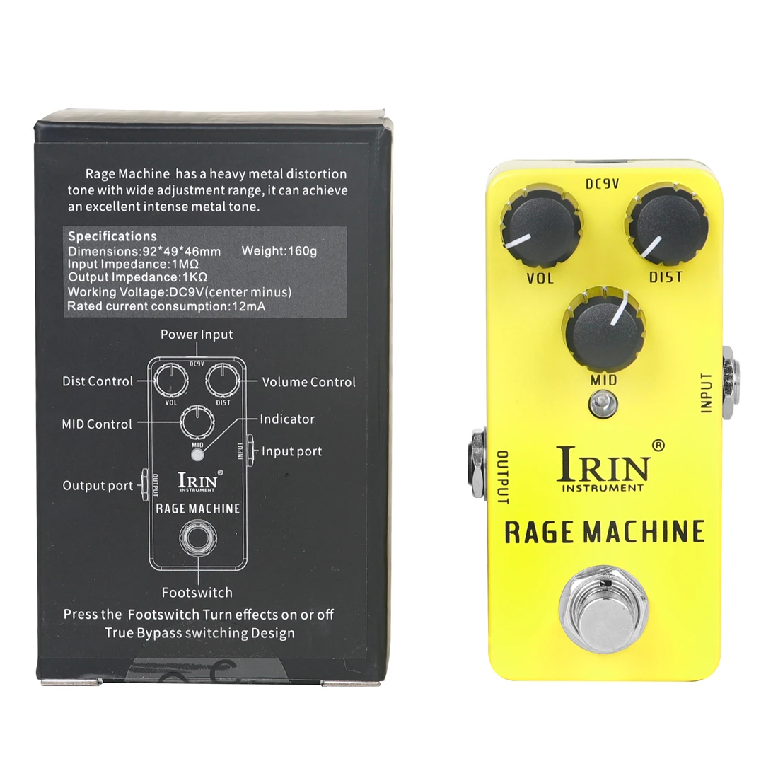 IRIN RS-16 Rage Machine Electric Guitar Effect Pedal Heavy Metal Distortion Tone Effect True Bypass Pedals Guitar Accessories
IRIN RS-16 Rage Machine Electric Guitar Effect Pedal Heavy Metal Distortion Tone Effect True Bypass Pedals Guitar Accessories