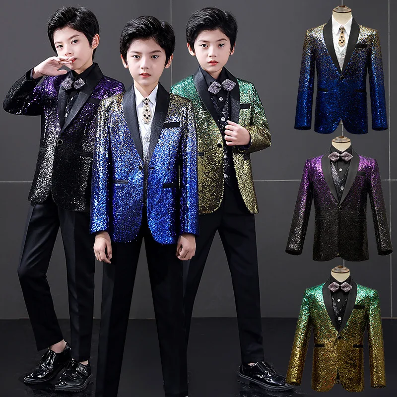 Children's Suit Set, British Style Boy's Host Dress, Runway Performance Sequin Small Suit, Piano Performance Suit
Children's Suit Set, British Style Boy's Host Dress, Runway Performance Sequin Small Suit, Piano Performance Suit