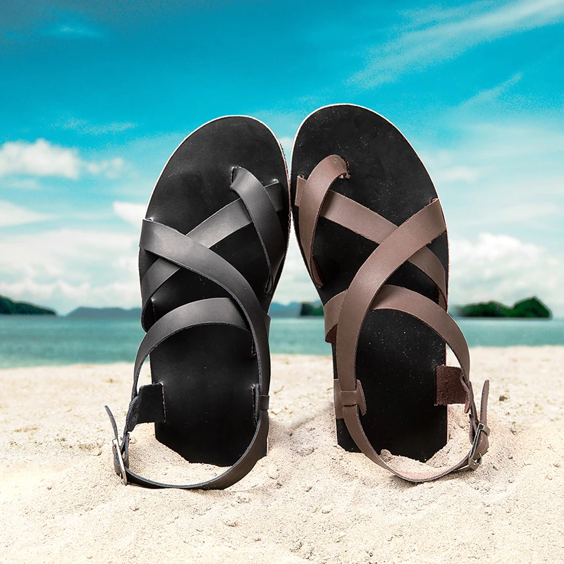 Roman Style Breathable Leather Sandals Flat Bottom Toe Post Beach Shoes for Men Casual Summer Footwear Student Friendly
Roman Style Breathable Leather Sandals Flat Bottom Toe Post Beach Shoes for Men Casual Summer Footwear Student Friendly