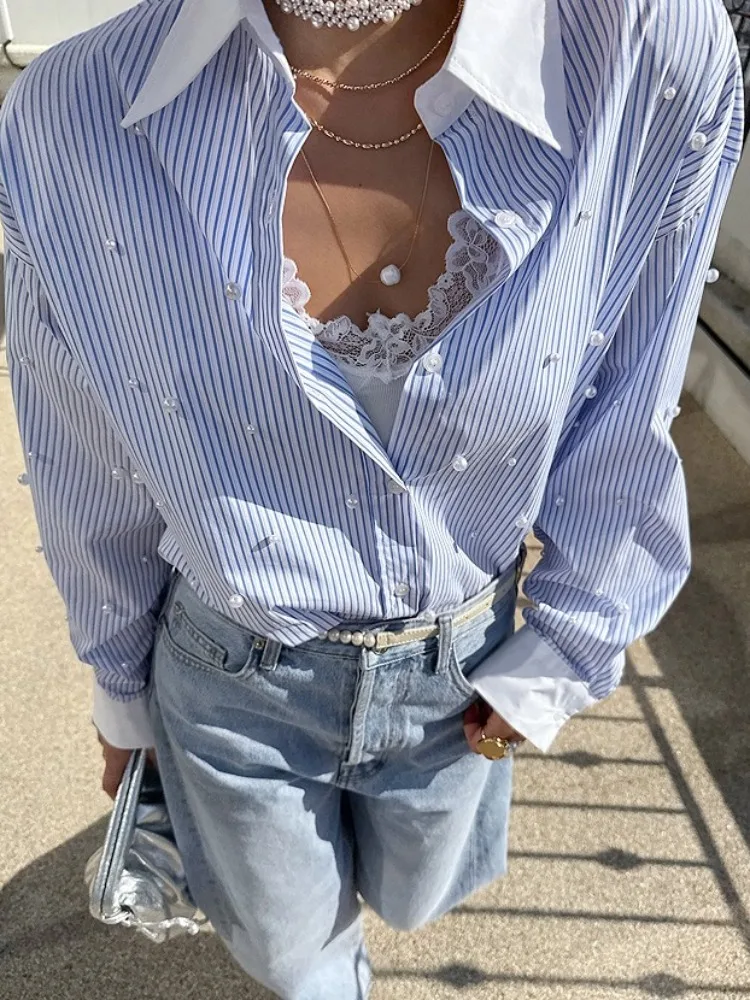 Весенняя новинка: свободное длинное платье в полоску с обильной вышивкой, универсальный дизайн, корейский стиль, повседневная одежда для различных случаев...
Весенняя новинка: свободное длинное платье в полоску с обильной вышивкой, универсальный дизайн, корейский стиль, повседневная одежда для различных случаев...