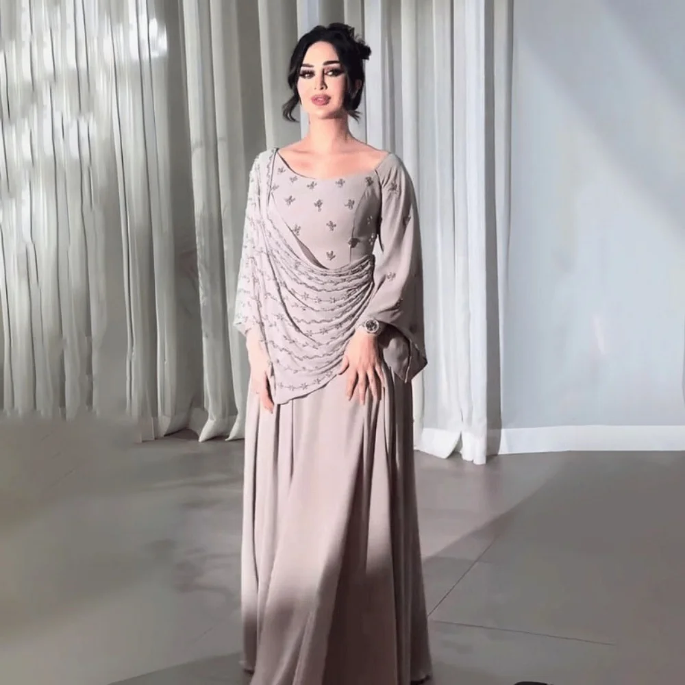 Customized Exquisite Women Prom Dress Long Sleeve Charming Chiffon Mermaid O Neck Party Dress Elegant Beading Women Evening Gown
Customized Exquisite Women Prom Dress Long Sleeve Charming Chiffon Mermaid O Neck Party Dress Elegant Beading Women Evening Gown