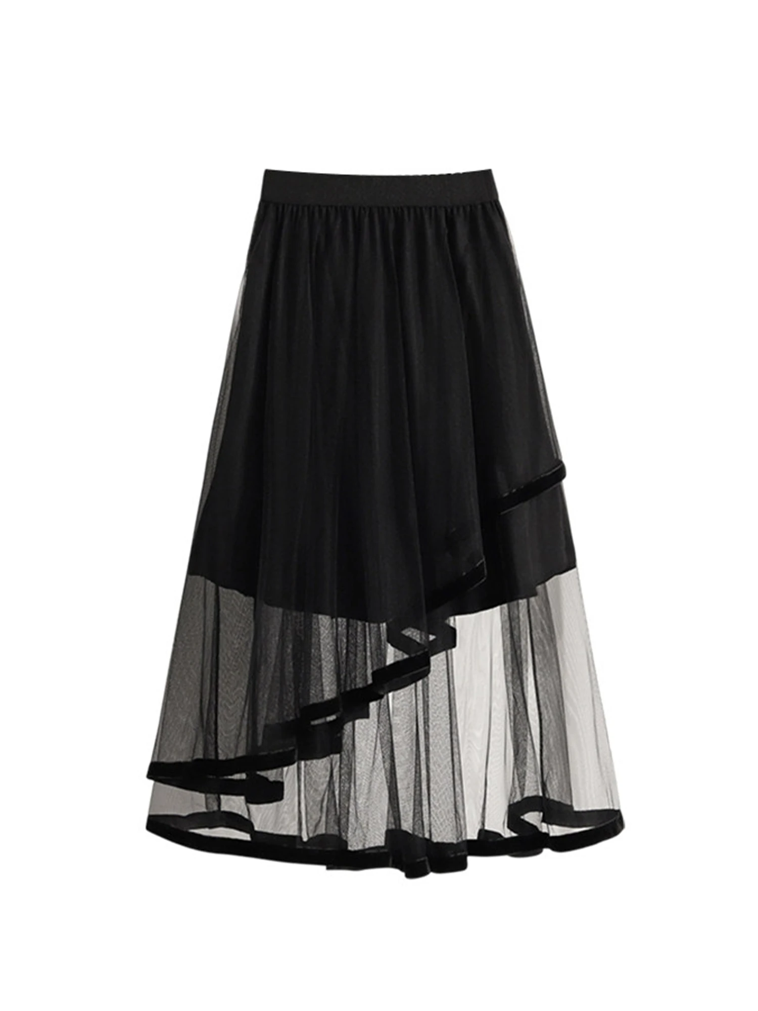 Women's Black Gothic Emo Mid-length Skirt Vintage 2000s A-line Long Shorts Skirt Harajuku Korean Style Y2k Mesh Patchwork Skirt
Women's Black Gothic Emo Mid-length Skirt Vintage 2000s A-line Long Shorts Skirt Harajuku Korean Style Y2k Mesh Patchwork Skirt