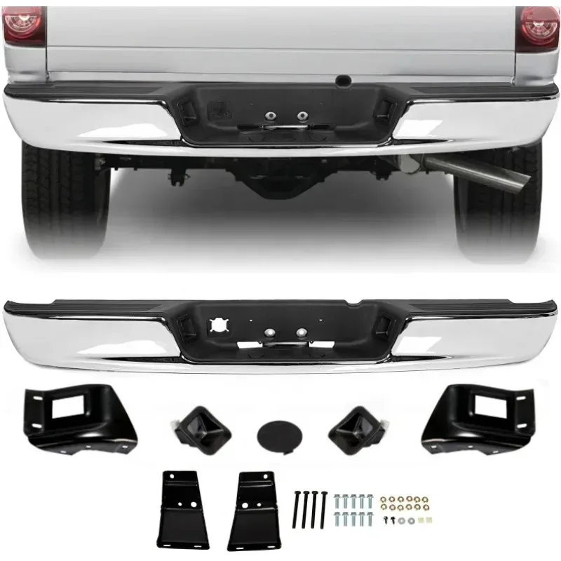 2002-2008 For Ram 1500 2500 3500 03-09 Chrome Steel Rear Bumper Assembly Replacement
2002-2008 For Ram 1500 2500 3500 03-09 Chrome Steel Rear Bumper Assembly Replacement