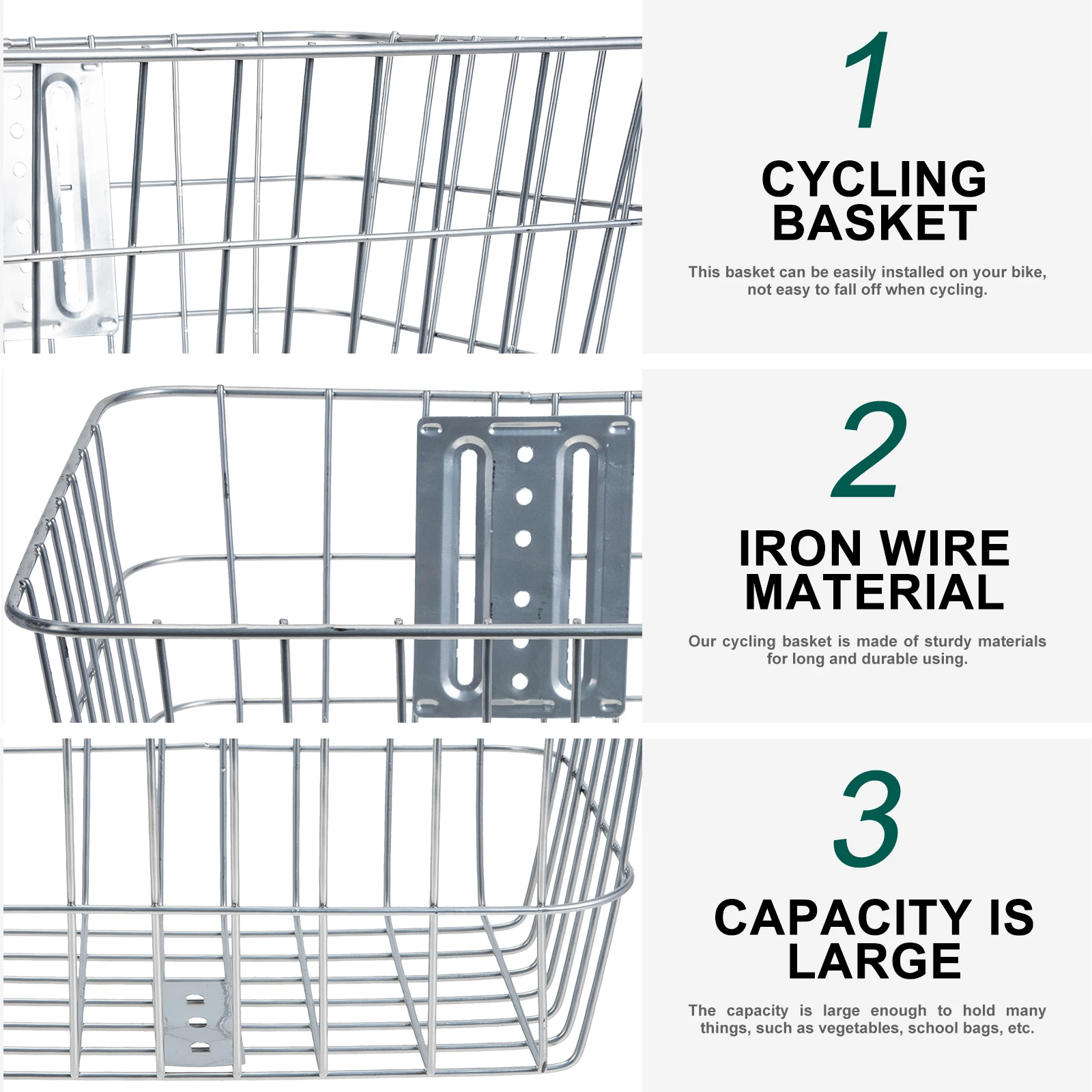 Iron Wire Basket Large Capacity Sturdy Storage Hanging Basket Professional Bike Accessories Decorations
Iron Wire Basket Large Capacity Sturdy Storage Hanging Basket Professional Bike Accessories Decorations