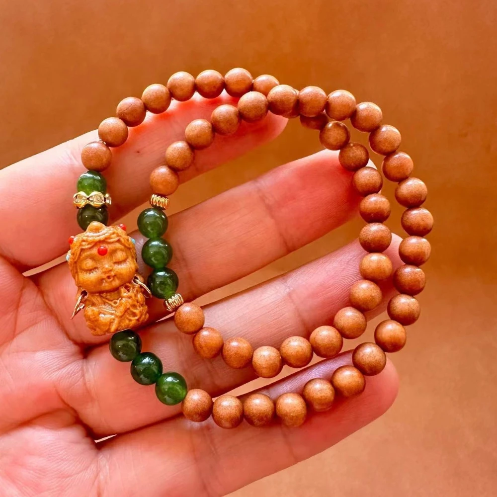 Natural Sandalwood Tara Bracelet, Women's Multi-circle Lucky Bracelet, Buddha Beads, Ethnic Style
Natural Sandalwood Tara Bracelet, Women's Multi-circle Lucky Bracelet, Buddha Beads, Ethnic Style