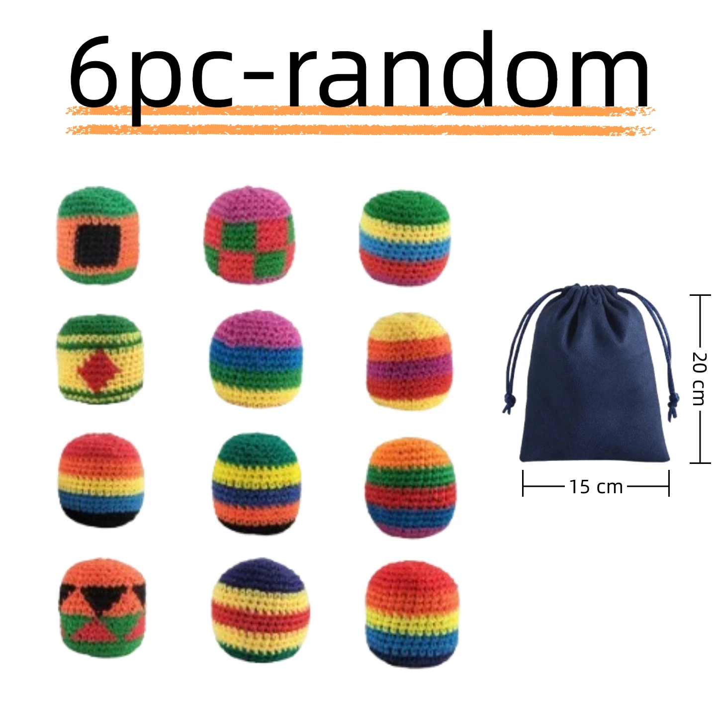 Kids Outdoor Group Games Footbag Sacks Soft Handmade & Durable, 1pc Set for Party Favors Travel CampingWith storage bag included
Kids Outdoor Group Games Footbag Sacks Soft Handmade & Durable, 1pc Set for Party Favors Travel CampingWith storage bag included