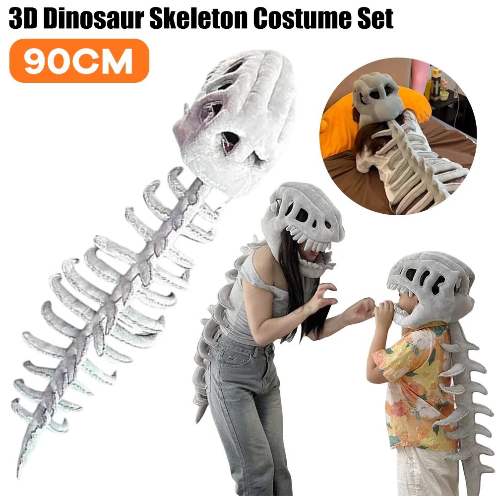 90 см 3D костюм скелета динозавра, набор реалистичных динозавров, плюшевая игрушка для косплея, нарядная одежда, праздничное платье, креативный забавный подарок
90 см 3D костюм скелета динозавра, набор реалистичных динозавров, плюшевая игрушка для косплея, нарядная одежда, праздничное платье, креативный забавный подарок