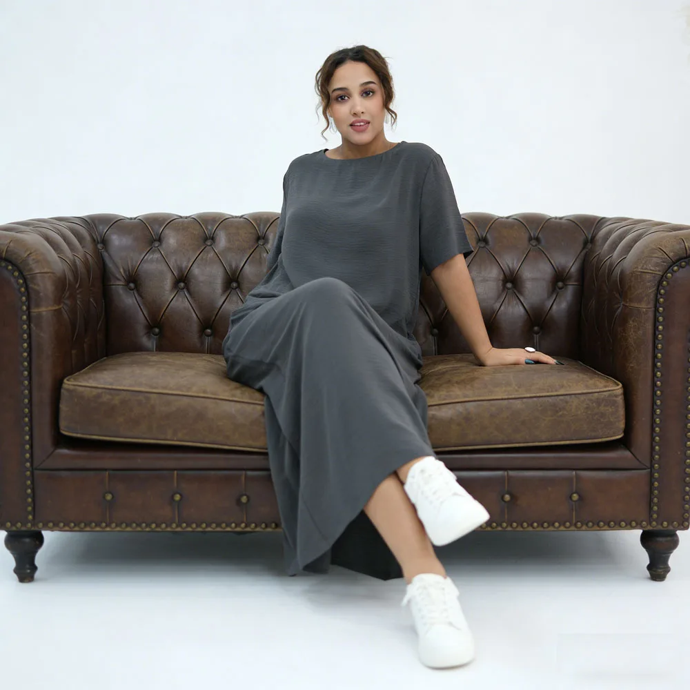 Арабское женское мусульманское платье Абая с коротким рукавом, длинное под Абая, кафтан Джалабия для Рамадана Ид, Дубай, Турция, исламская одежда
Арабское женское мусульманское платье Абая с коротким рукавом, длинное под Абая, кафтан Джалабия для Рамадана Ид, Дубай, Турция, исламская одежда