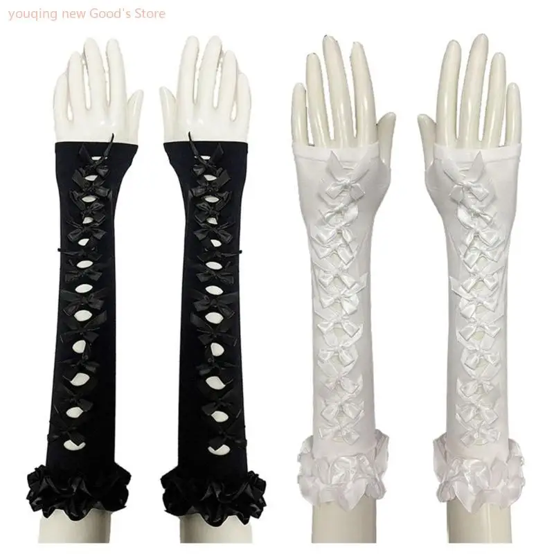 49ME Women Gloves Sunproof Bowknot Arm Sleeves for Music Festival and Special Event
49ME Women Gloves Sunproof Bowknot Arm Sleeves for Music Festival and Special Event