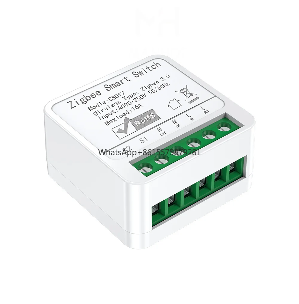 ZigBee 3.0 Smart Switch Tuya 16A Automation DIY Light Switches Module Supports 2 Way Control Smart Life
ZigBee 3.0 Smart Switch Tuya 16A Automation DIY Light Switches Module Supports 2 Way Control Smart Life