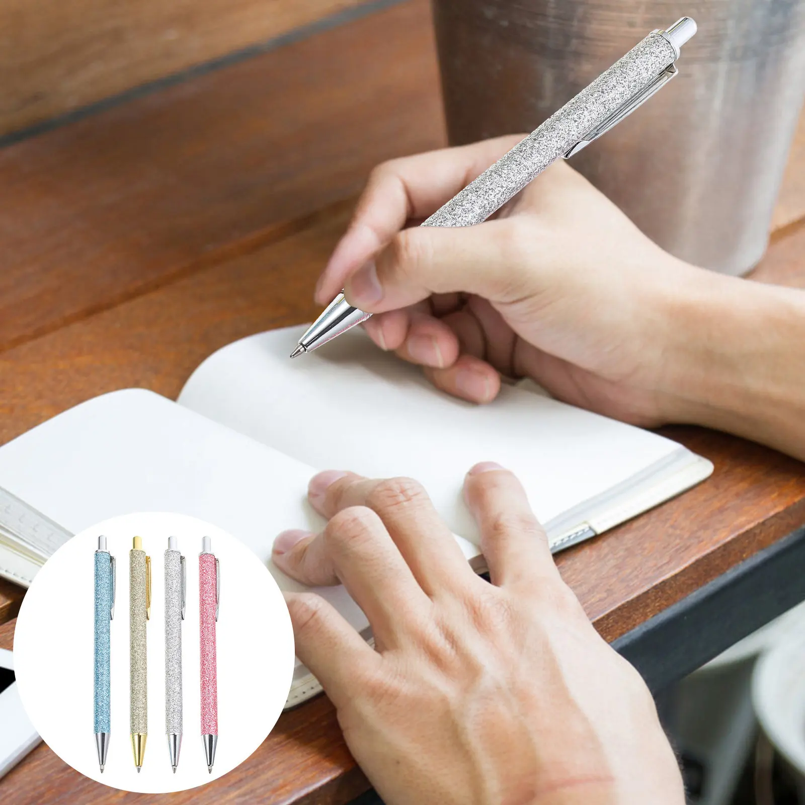 4Pcs Metal Press Type Ballpoint Pens Stylish Elegant Design Leak-Proof Easy Storage Smooth Writing Study Stationery Business
4Pcs Metal Press Type Ballpoint Pens Stylish Elegant Design Leak-Proof Easy Storage Smooth Writing Study Stationery Business