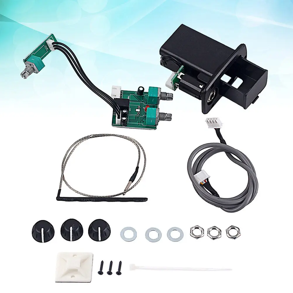 3-Band Eq Piezo Guitar Pickup Preamp System Black Soundhole Mounted for Acoustic Bass Quick Solder-Free Installation Amplifier
3-Band Eq Piezo Guitar Pickup Preamp System Black Soundhole Mounted for Acoustic Bass Quick Solder-Free Installation Amplifier