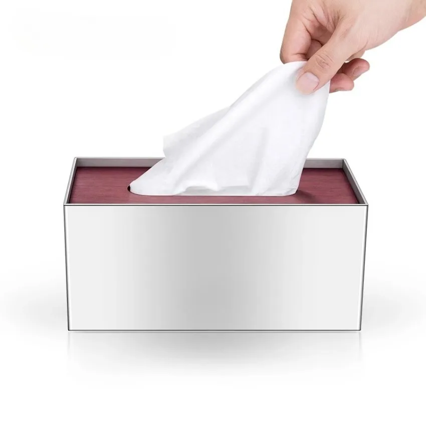 Tissue Box Nordic Silver Stainless Steel Rectangular Living Room Tissue Storage Box Kitchen Dining Table Decors Napkin Holder
Tissue Box Nordic Silver Stainless Steel Rectangular Living Room Tissue Storage Box Kitchen Dining Table Decors Napkin Holder