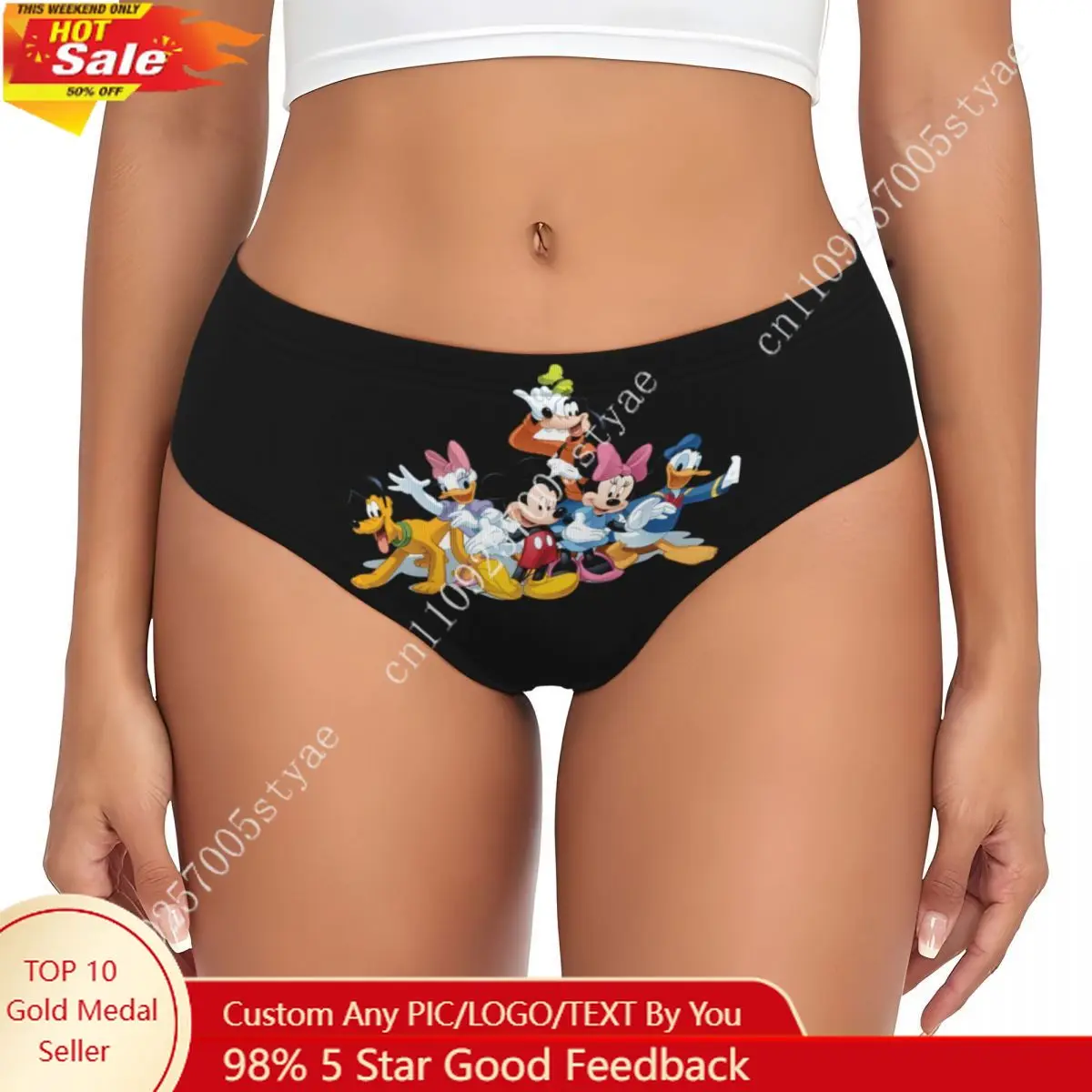 Custom Women Mickey Mouse Minnie Panties Underwear Female Soft Disney Cartoon Briefs Underpants
Custom Women Mickey Mouse Minnie Panties Underwear Female Soft Disney Cartoon Briefs Underpants