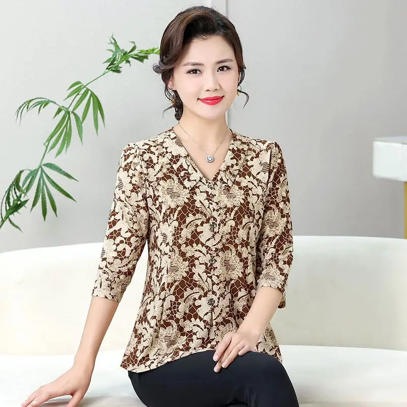 New Base Mid-sleeved Top to Make You Look Slim and Jacquard with Temperament, Feminine and Fashionable T-shirt Shirts
New Base Mid-sleeved Top to Make You Look Slim and Jacquard with Temperament, Feminine and Fashionable T-shirt Shirts