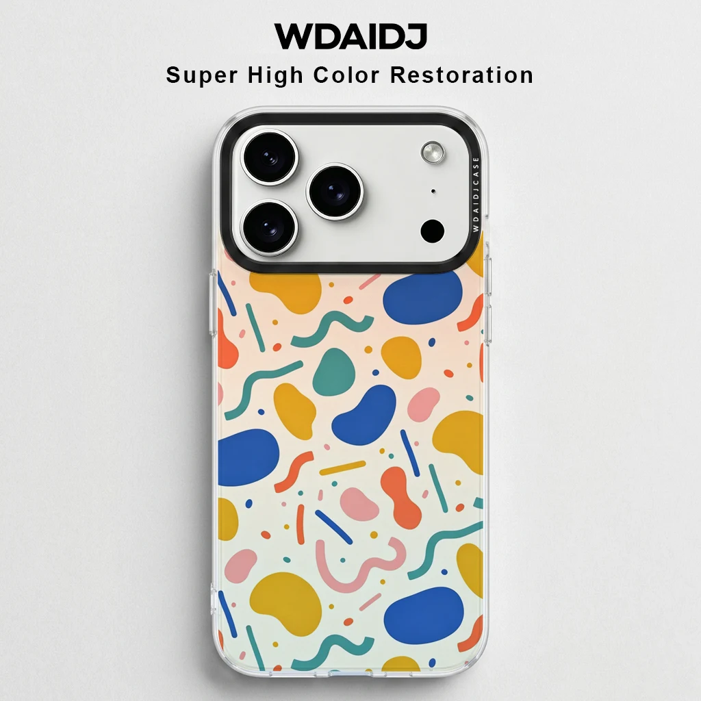 Colorful Abstract Shapes Print Clear Phone Case for iPhone 13 14 15 16 17 Anti Yellow Shockproof Protective Cover
Colorful Abstract Shapes Print Clear Phone Case for iPhone 13 14 15 16 17 Anti Yellow Shockproof Protective Cover
