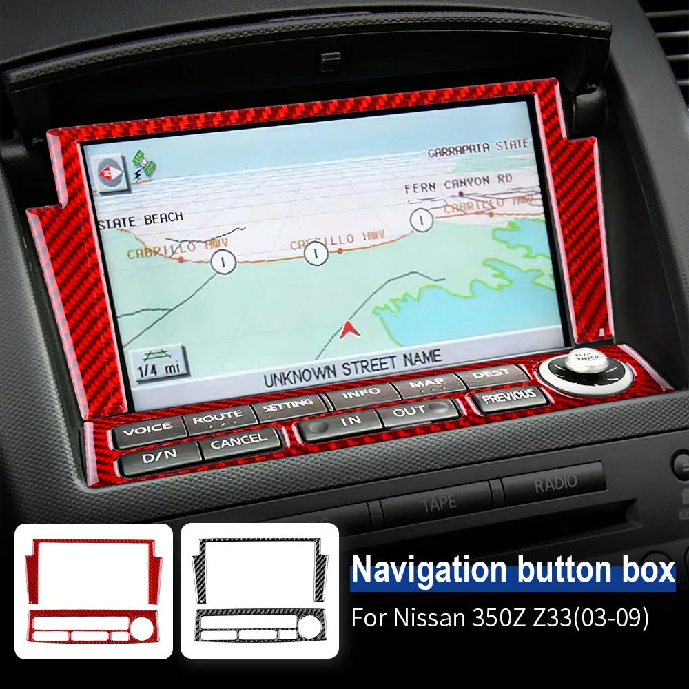 Carbon Fiber Center Navigation Button Panel Trim For Nissan 350Z 2003-2009 Dashboard Control Frame Cover Interior Accessories
Carbon Fiber Center Navigation Button Panel Trim For Nissan 350Z 2003-2009 Dashboard Control Frame Cover Interior Accessories