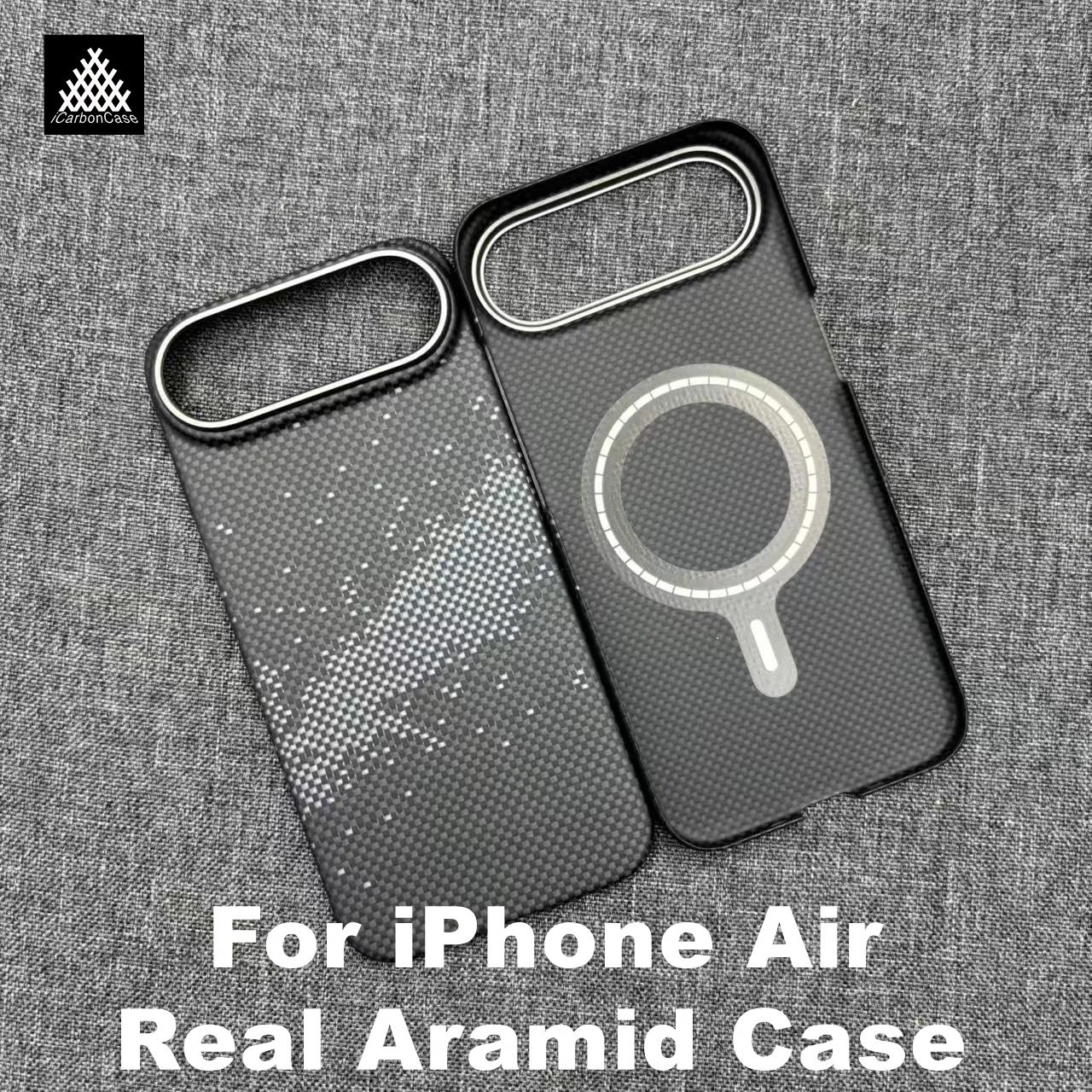 For iPhone 17 Air Real Kevlar Aramid Fiber Magnetic Charging Case for iPhone Air with Magsafe /Metal Camera Frame Back Cove
For iPhone 17 Air Real Kevlar Aramid Fiber Magnetic Charging Case for iPhone Air with Magsafe /Metal Camera Frame Back Cove