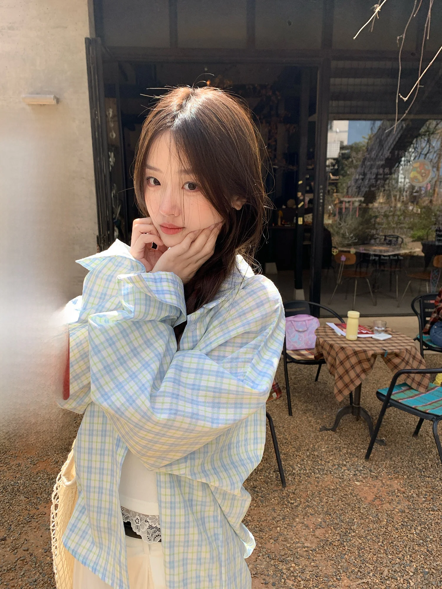 Sinbounboun Checks Pattern Long Sleeve Sun Protection Shirt Thin Classic Collar Casual Loose Fit Women's Cotton Shirt
Sinbounboun Checks Pattern Long Sleeve Sun Protection Shirt Thin Classic Collar Casual Loose Fit Women's Cotton Shirt