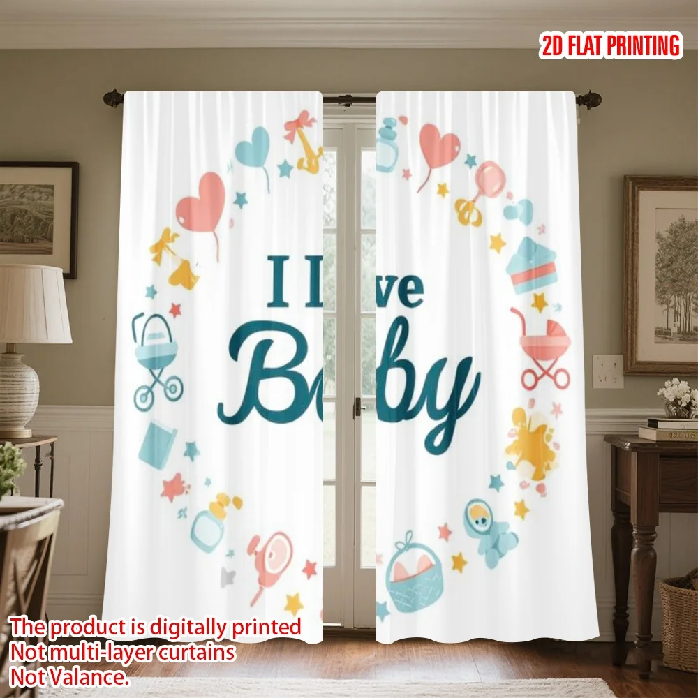 2D flat printing 2pcs Curtain Drapes Baby Celebration Icons Digital Printed Polyester Drapes Festive Curtains Perfect for Indoor
2D flat printing 2pcs Curtain Drapes Baby Celebration Icons Digital Printed Polyester Drapes Festive Curtains Perfect for Indoor