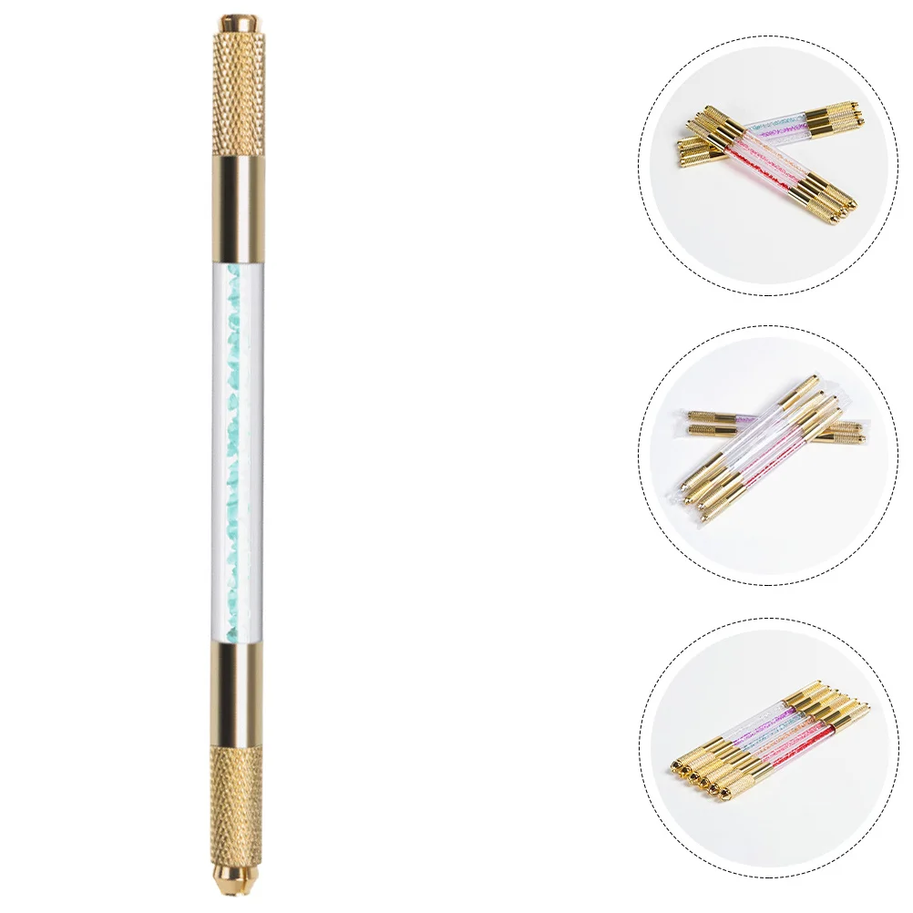 Crystal Handle Dual Head Microblading Pen Rhinestone Tattooing Needle Holder Pen Salon Tool Microblading Tools
Crystal Handle Dual Head Microblading Pen Rhinestone Tattooing Needle Holder Pen Salon Tool Microblading Tools