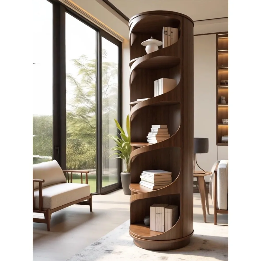 Rotating Bookshelf Solid North American Black Walnut Wood Living Room Display & Storage Shelf 360° Spin Organizer
Rotating Bookshelf Solid North American Black Walnut Wood Living Room Display & Storage Shelf 360° Spin Organizer