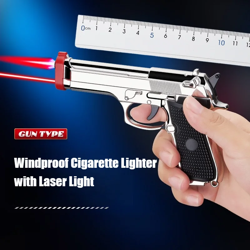 Newest Cigar Igniter Gun Lighter with Laser Light Windproof Open Fire Inflatable Pistol Cigarette Lighters & Smoking Accessories
Newest Cigar Igniter Gun Lighter with Laser Light Windproof Open Fire Inflatable Pistol Cigarette Lighters & Smoking Accessories