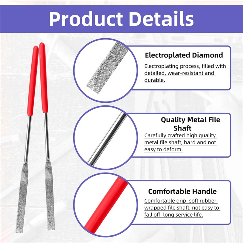 AAAN-Precision For Jewelry Tool Set 10-Piece Mini Diamond Needle Files 3X140mm Woodworking DIY Files
AAAN-Precision For Jewelry Tool Set 10-Piece Mini Diamond Needle Files 3X140mm Woodworking DIY Files