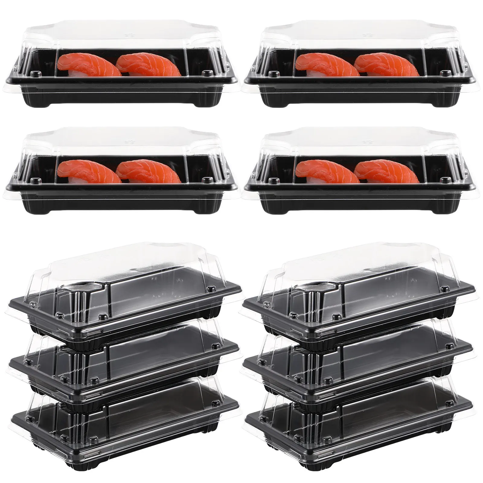 100Pcs Sushi Box Disposable Eco-Friendly Packing Boxes Heat Resistant Take Out Containers for Restaurants Food Trucks Lunch
100Pcs Sushi Box Disposable Eco-Friendly Packing Boxes Heat Resistant Take Out Containers for Restaurants Food Trucks Lunch