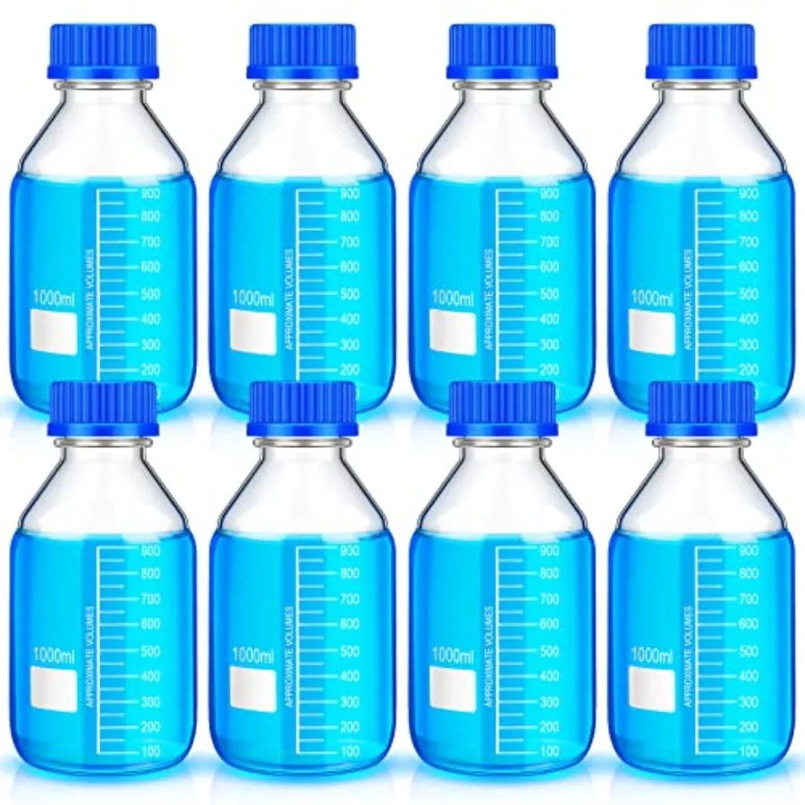 Media Storage Bottles Borosilicate Storage Glass Scientific Round Graduated Media Bottle with Blue Gl45 Screw Cap for Lab Water
Media Storage Bottles Borosilicate Storage Glass Scientific Round Graduated Media Bottle with Blue Gl45 Screw Cap for Lab Water