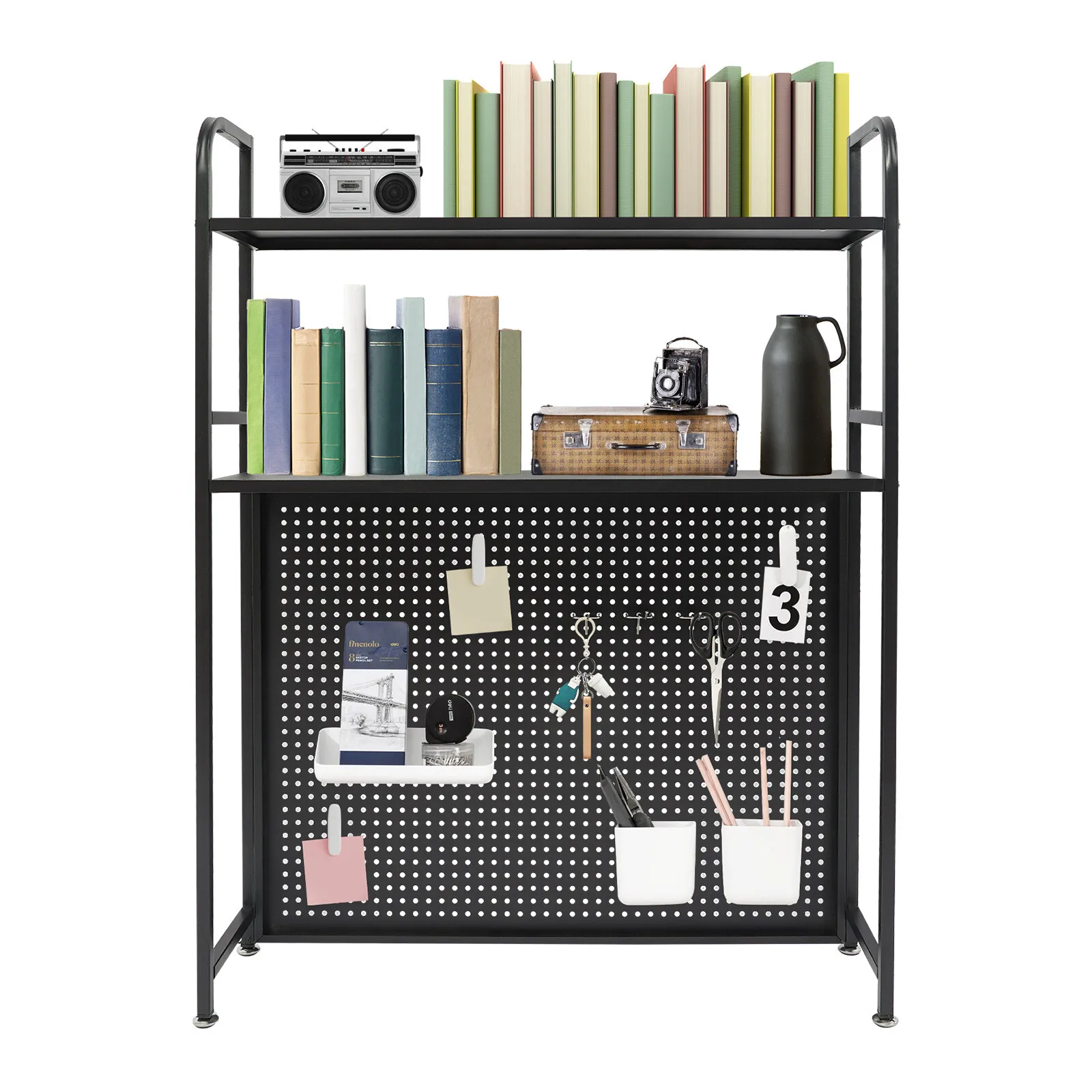 Desktop Organizer Storage Rack Durable Iron Carbon Steel Strong Load Bearing Capacity Hooks Side Guardrails
Desktop Organizer Storage Rack Durable Iron Carbon Steel Strong Load Bearing Capacity Hooks Side Guardrails