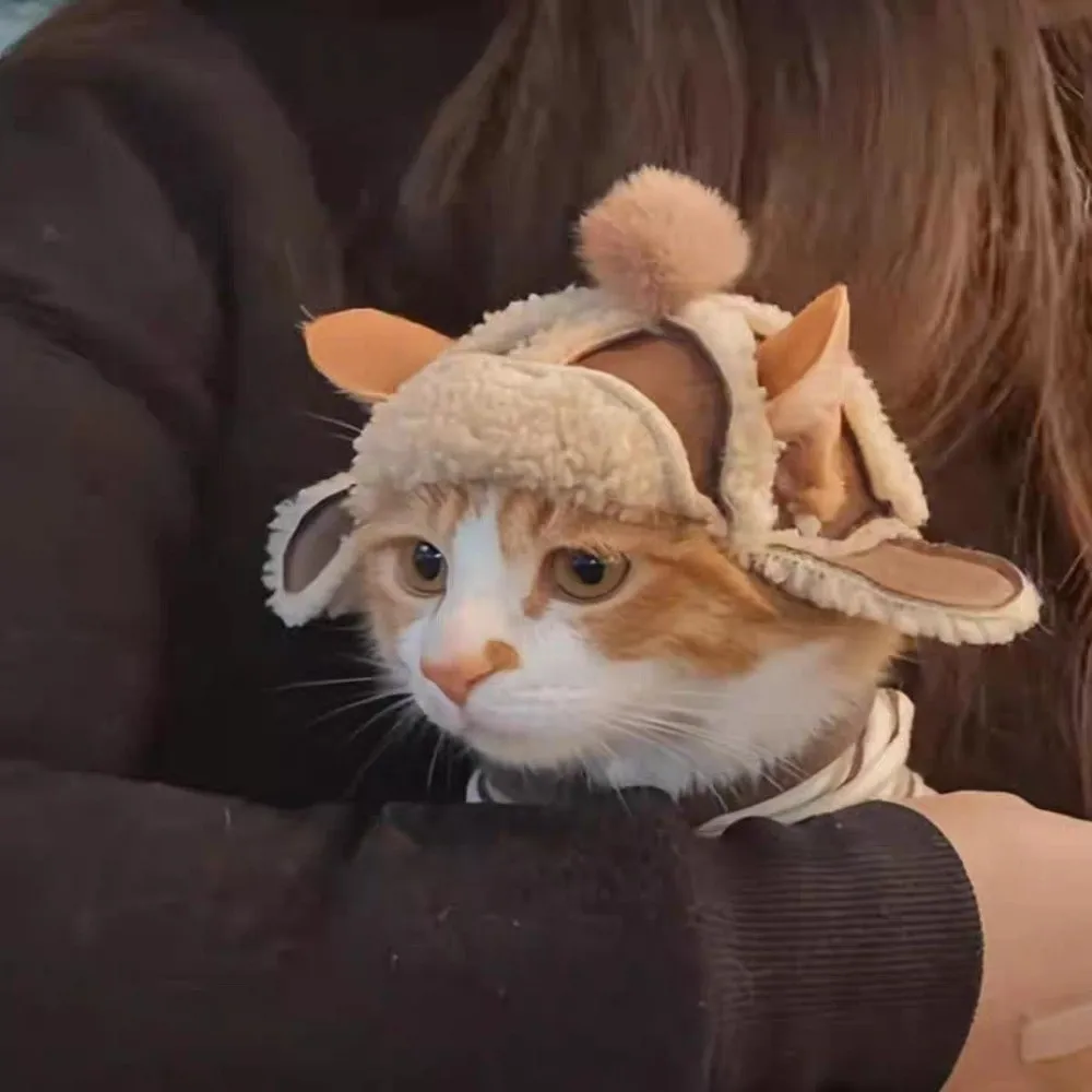 Korean Style Warm Cat Flying Hat Windproof with Ear Hole Windproof Dog Cap Lamb Fur Winter Dog Hat Winter Season
Korean Style Warm Cat Flying Hat Windproof with Ear Hole Windproof Dog Cap Lamb Fur Winter Dog Hat Winter Season