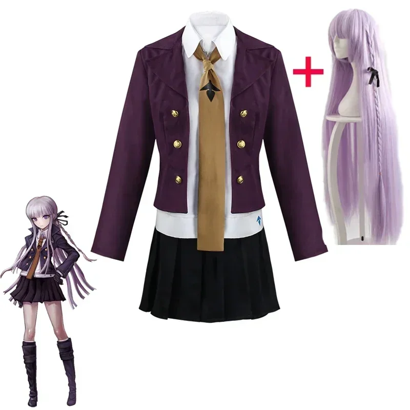 Danganronpa Kirigiri Kyouko Anime Cosplay Costume Full Set With Purple Wig For Women
Danganronpa Kirigiri Kyouko Anime Cosplay Costume Full Set With Purple Wig For Women