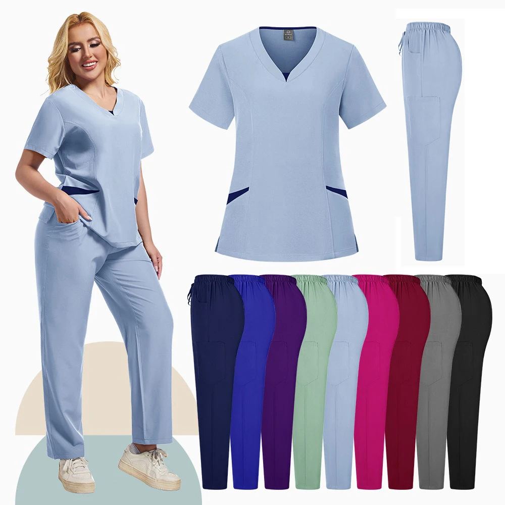 NEW Surgical Uniforms Women Hospital Scrubs Set Medical Uniform for Spa Clinic Hospital Fashionable Medical Scrubs Set Workwear
NEW Surgical Uniforms Women Hospital Scrubs Set Medical Uniform for Spa Clinic Hospital Fashionable Medical Scrubs Set Workwear