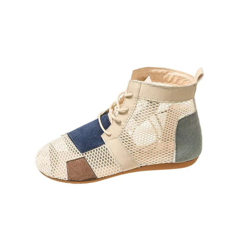 New short tube mesh leisure all-inclusive cool boots for women, fashionable spliced breathable mesh round-toe sandals.
New short tube mesh leisure all-inclusive cool boots for women, fashionable spliced breathable mesh round-toe sandals.