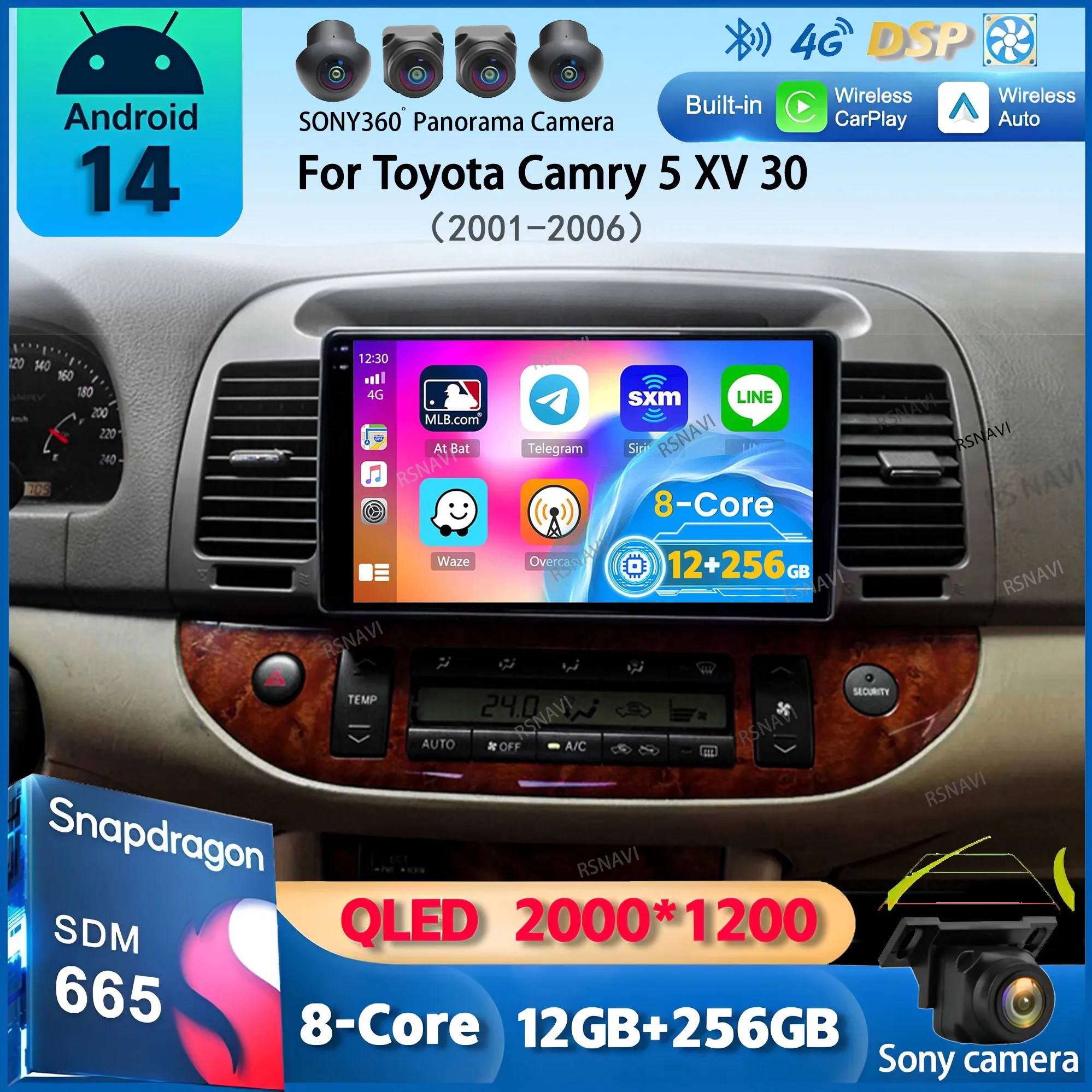 Android 14 Carplay Авто Авто Радио для Toyota Camry 5 XV 30 2001-2006 Навигация GPS Мультимедийный плеер Стерео видео BT WIFI + 4G
Android 14 Carplay Авто Авто Радио для Toyota Camry 5 XV 30 2001-2006 Навигация GPS Мультимедийный плеер Стерео видео BT WIFI + 4G